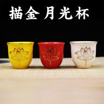Gold Lotus cup for cup Buddhist Buddha platform water supply cup water purification Cup for Buddha Cup for glass of wealth Cup
