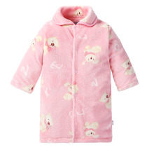 Baby robe winter little girl baby thin bathrobe childrens pajamas flannel robe coral velvet 1 3 years old