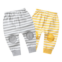 Baby pants spring and autumn male baby Haren pants female big ass pp pants cotton trousers wear casual stripes one year old