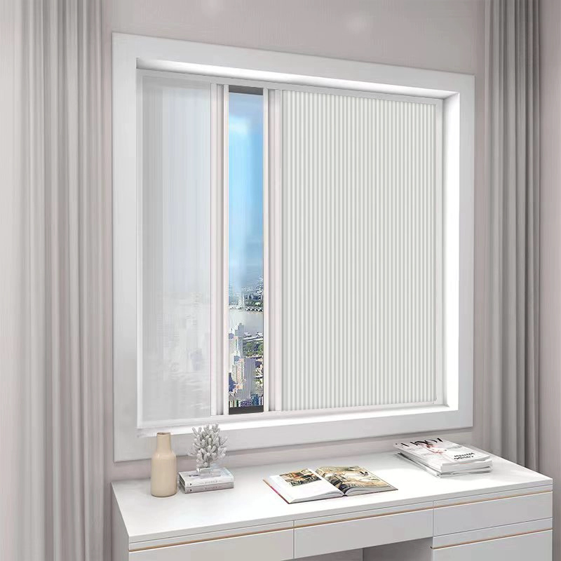 High-End Day and Night Honeycomb Curtains, No-Drill Invisible Folding Push-Pull Windproof Window Screen and Curtain Integrated Mosquito-Proof Honeycomb Curtain High-End Day and Night Honeycomb Curtains, No-Drill Invisible Folding Push-Pull Windproof Window Screen and Curtain Integrated Mosquito-Proof Honeycomb Curtain
