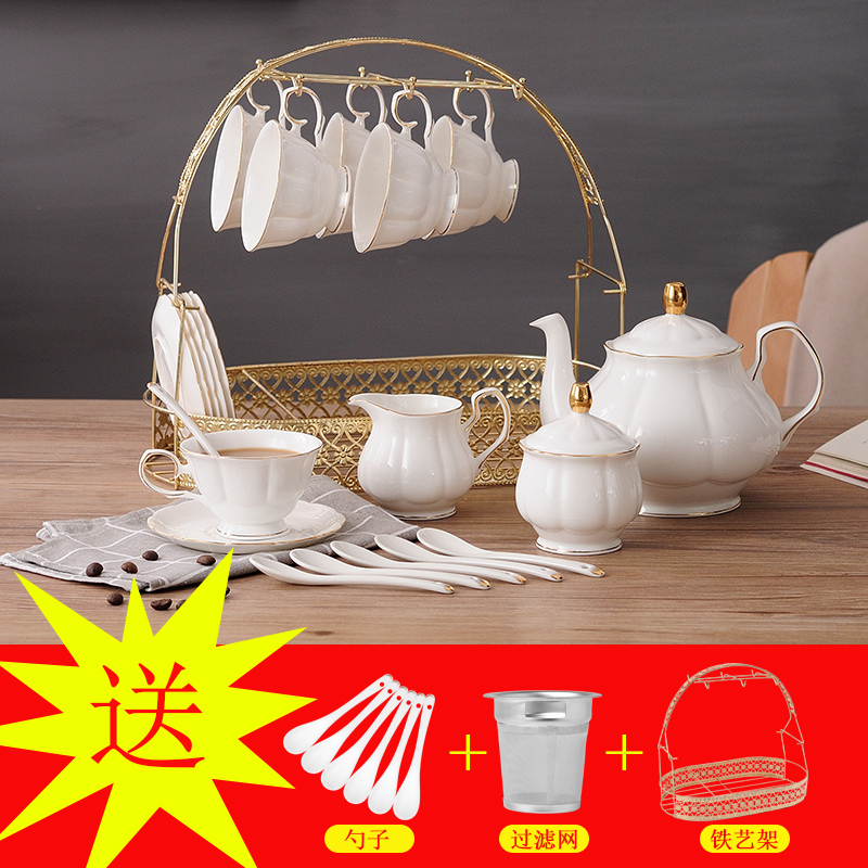 Ceramic coffee cup set home simple English afternoon tea tea set European style small luxury flower tea cup coffee set