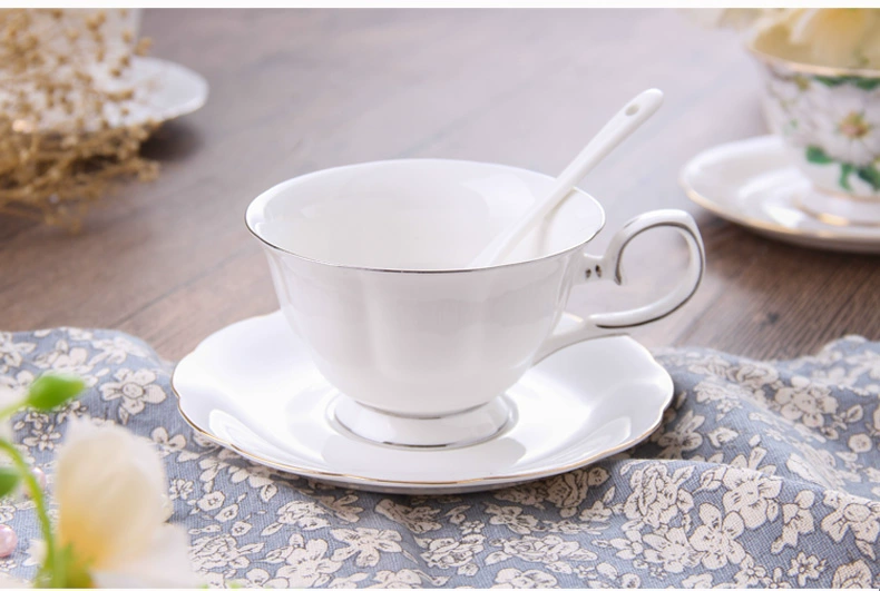Bo Jiayi cốc gốm châu Âu tách cà phê xương sáng tạo Trung Quốc cốc cà phê chén đĩa bắn để gửi thìa - Cà phê phin pha cà phê inox