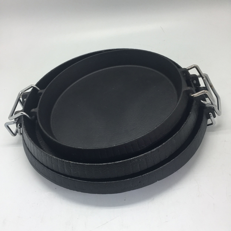 Cast iron Korean barbecue plate baking plate teppanyaki iron plate commercial round household barbecue plate Korean barbecue pot