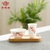 Zisha ngửi cốc ngọc trắng sứ ngửi cốc đặt cốc đơn kung fu trà đặt trà đạo trà phụ kiện tách trà tách - Trà sứ ấm trà giữ nhiệt Trà sứ