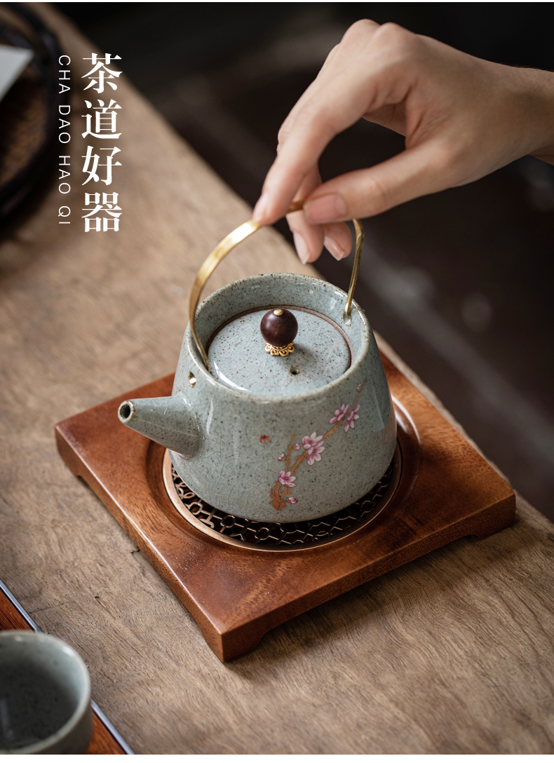 Creative walnut tea pot pad household pot bearing cup mat mat tea kung fu tea accessories zero with a teapot