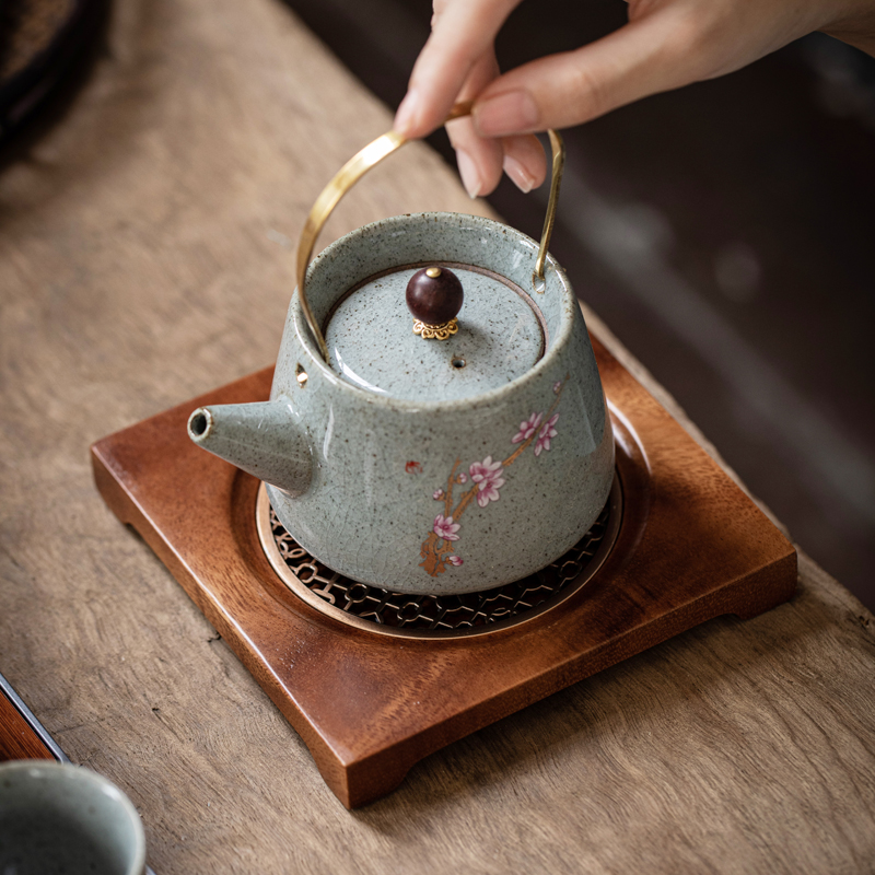 Creative walnut tea pot pad household pot bearing cup mat mat tea kung fu tea accessories zero with a teapot