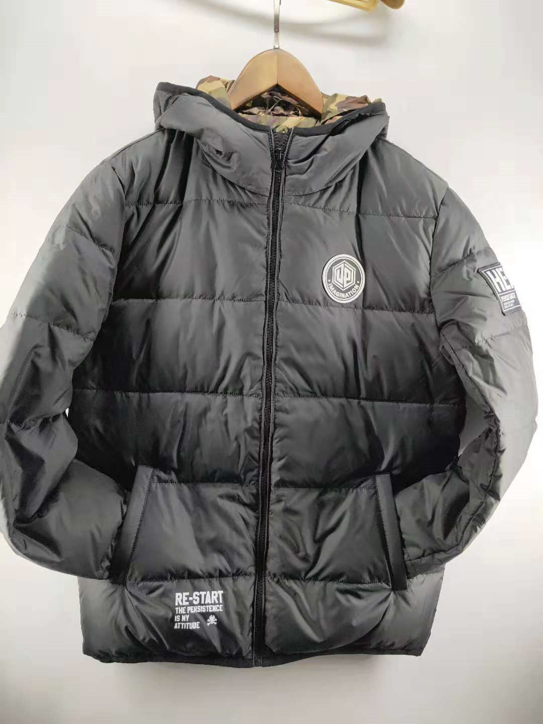 Metesbonway men's duvet jacket in winter even cap down jacket with men's warm duck down down jacket