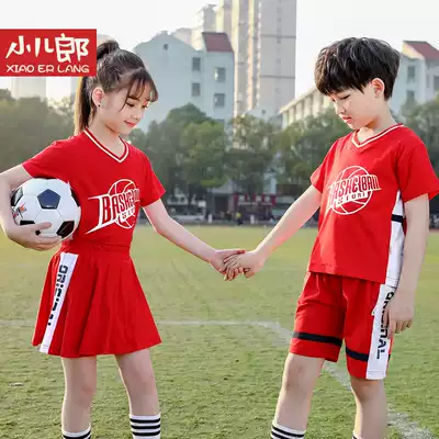 校服套装小学生夏装儿童红色训练服女童薄款运动休闲服英伦风园服
