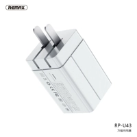 [Белый] Зарядное устройство ★ 4USB Интерфейс ★ 3.4a Выход ★ Складная вставка