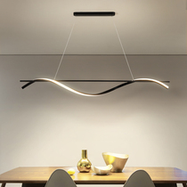 Restaurant chandelier single head creative personality long bar table lamp Nordic simple modern fashion led dining room lamp