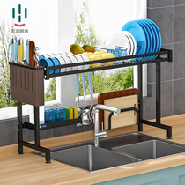 Kitchen sink above Storage Rack put bowl rack drain rack pool storage rack stainless steel drying dish rack tray rack