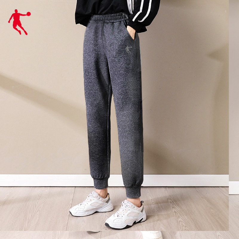 Jordan Sports Pants Women's Sweatpants 2022 Spring Autumn Season New Grey Broadleg Bunch Foot Smoke Tubes Pants Loose Casual Long Pants