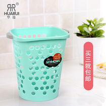 Trash can Creative lidless large European trash can Household living room kitchen bathroom desktop trash can paper basket