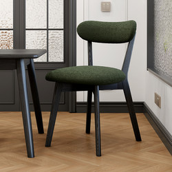 Retro Solid Wood Dining Chair 2025 New arrival For Home Dining Table Chair Backrest Black Wooden Middle Ancient Makeup Stool