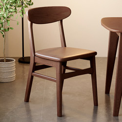 Solid Wood Dining Chair For Home Study Retro Tea Table and Chair Restaurant Commercial Backrest Stool 2025 New arrival Negotiation Dining Table and Chair