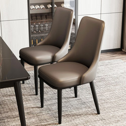 Dining Chair For Home 2025 New arrival Dining Table Chair Accessible Luxury Fancy Iron Designer Backrest Master Chair Leather Stool
