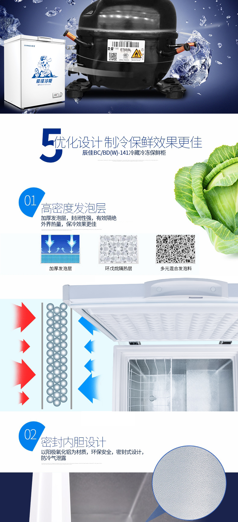 THAY ĐỔI CHAN BC BD (W) -141 lít thương mại chuyển đổi nhiệt độ đơn tủ đông - Tủ đông tủ đông sanaky 6699hy3