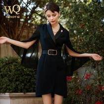 wq2020 new dress summer temperament black sexy careful machine socialite French Hepburn style small black skirt woman