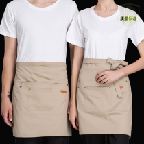 Western restaurant waiters men and women short apron coffee hot pot restaurant chef half work apron custom
