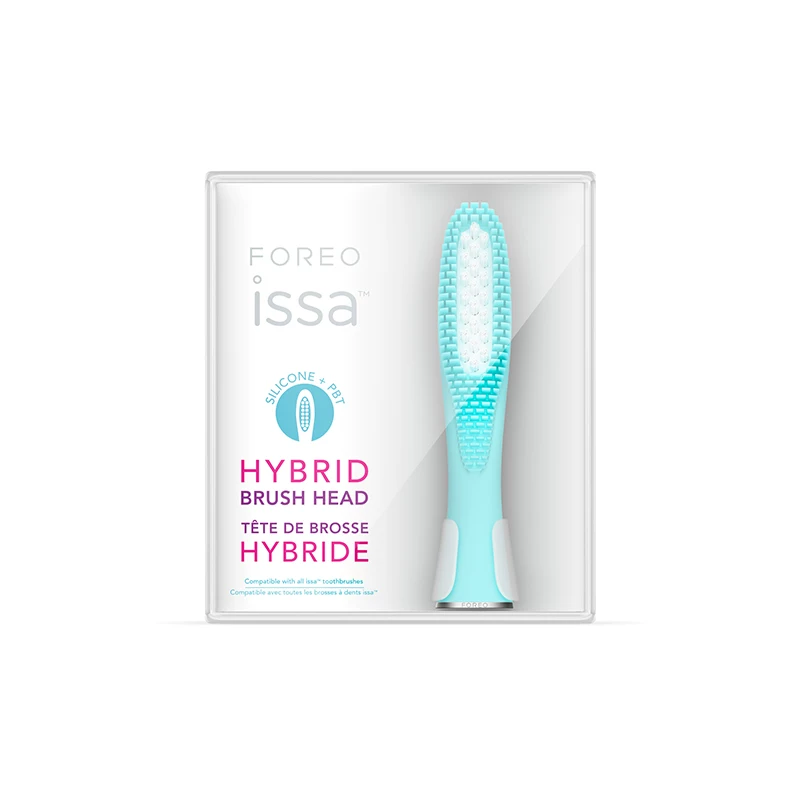 Зубная щетка FOREO ISSA умная сменная головка из композитного силикона для взрослых, мятная синий и лавандовый фиолетовый, заменяемая головка