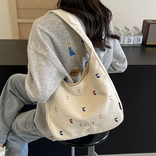 Вместительная и большая сумка через плечо, универсальная сумка на одно плечо, шоппер, подходит для студента