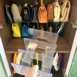 Bag storage artifact divider shelf display box for bags home storage wardrobe finishing bag shelf