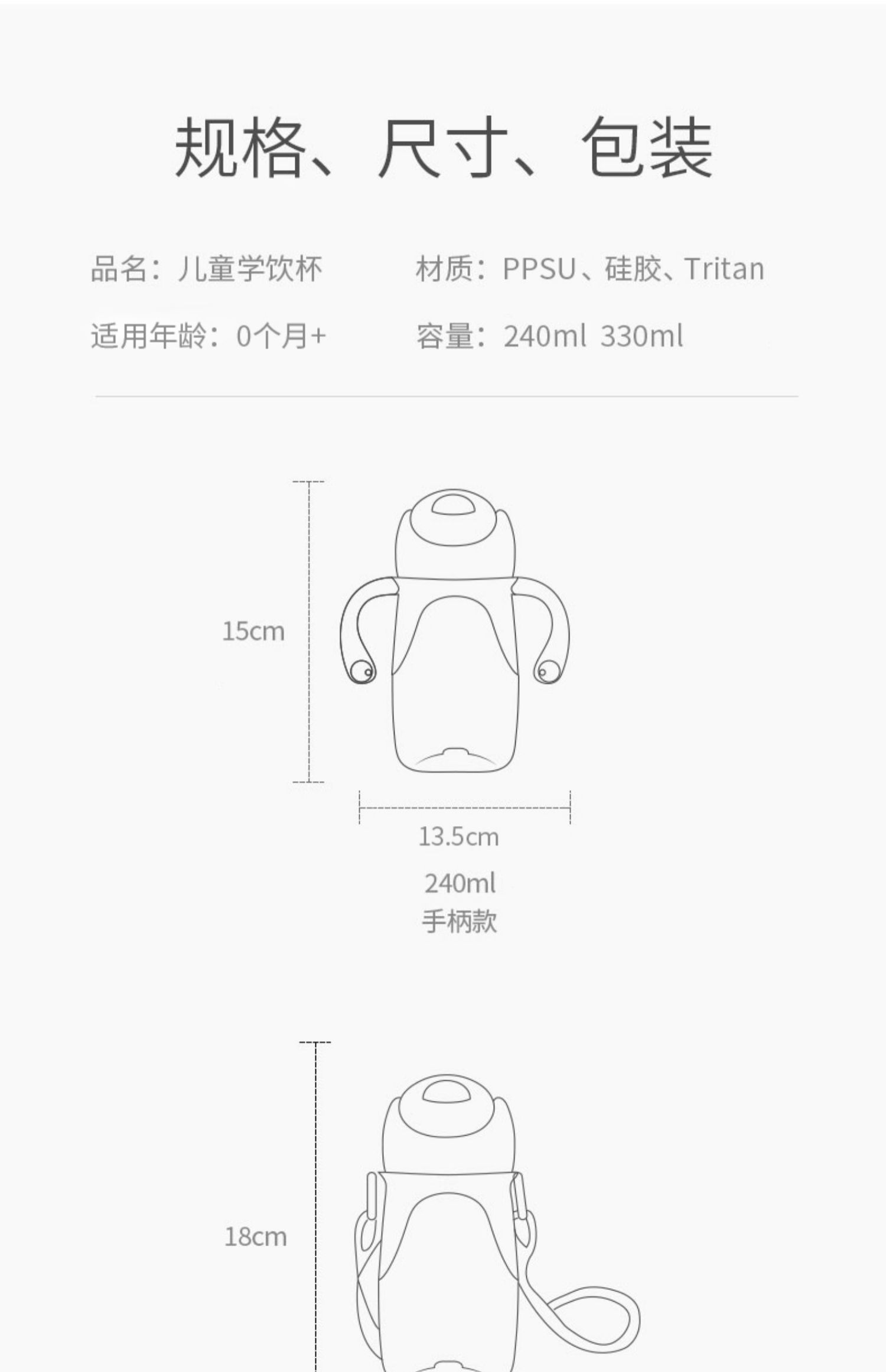 【英国KC】宝宝吸管学饮鸭嘴杯