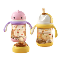Cole PPSU baby suction tubular school drinking cup duckbilled cup drinking water cup straight Drink with handle bottle big baby