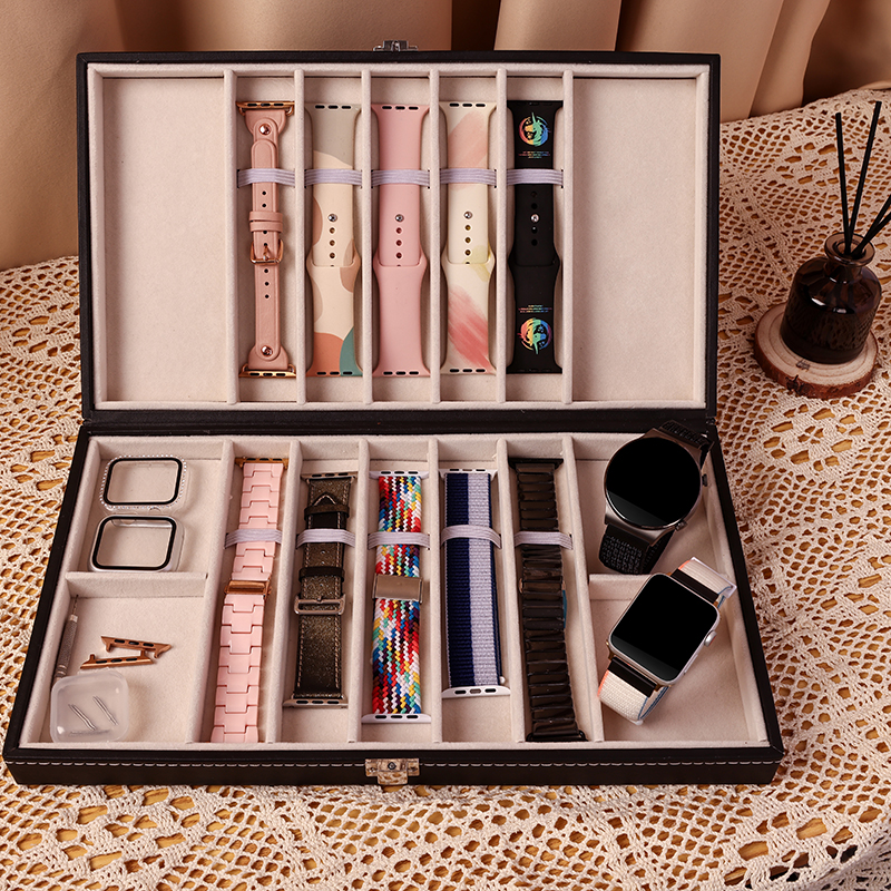 Applicable applewatch meter with containing box Apple meter with containing multifunction iwatch containing bag 65432 advanced finishing dust-proof genuine leather accessories