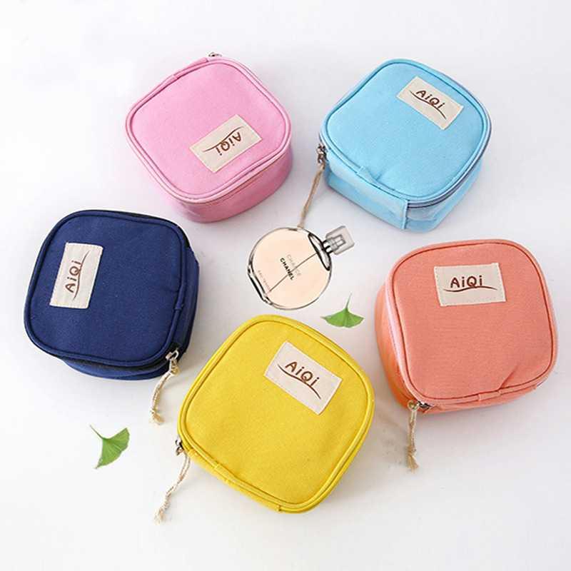 Tampon storage bag Zipper mini portable packaging m towel Tampon small square bag Large capacity aunt towel storage bag