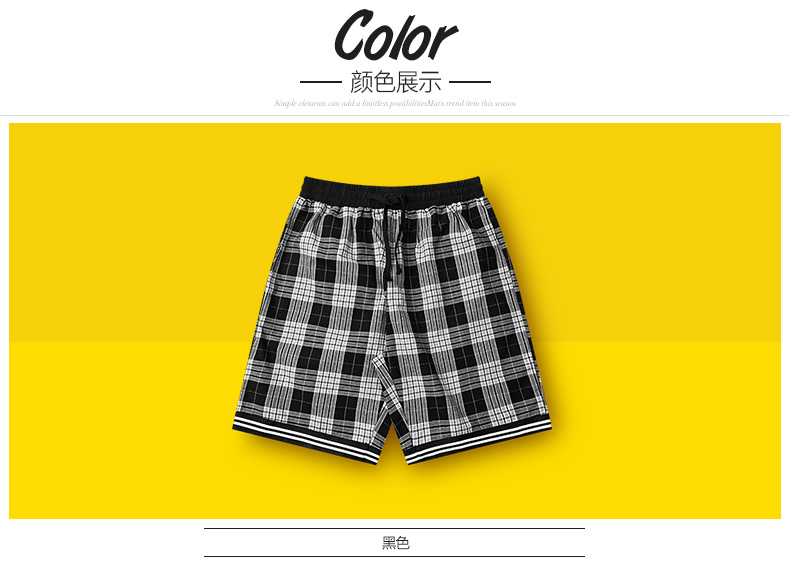 High Street hip hop thời trang hè hè Hàn Quốc kẻ sọc cặp đôi quần short giản dị lỏng lẻo năm quần xu hướng quan dui nam