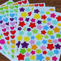 Production materials Creative handmade DIY accessories Colorful rainbow love five-pointed star sticker sticker decoration tool