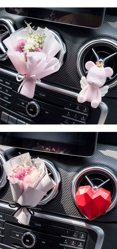 Handmade hoa xe hơi nội thất cửa hàng hương liệu clip xe hơi nước hoa sáng tạo điều hòa không khí trang trí đồ trang trí hương thơm kéo dài - Trang trí nội thất