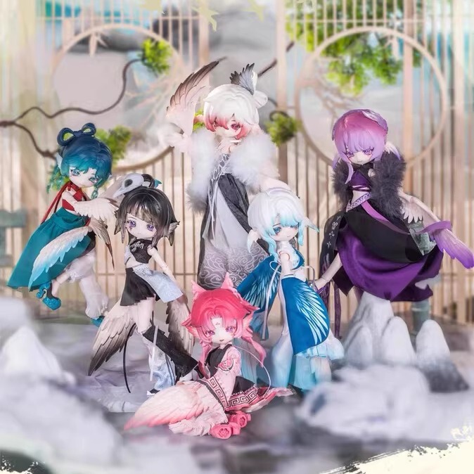 Authentic In-Stock Penny's Treasure Box Cloud Feather Pavilion Series Movable Figures Blind Box 1/8 Bjd Doll Ornament Gift for Girls