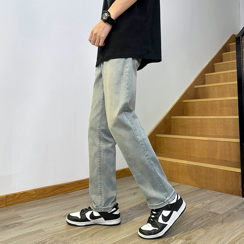 Летние универсальные штаны, джинсы, свободный прямой крой, коллекция 2023, в американском стиле