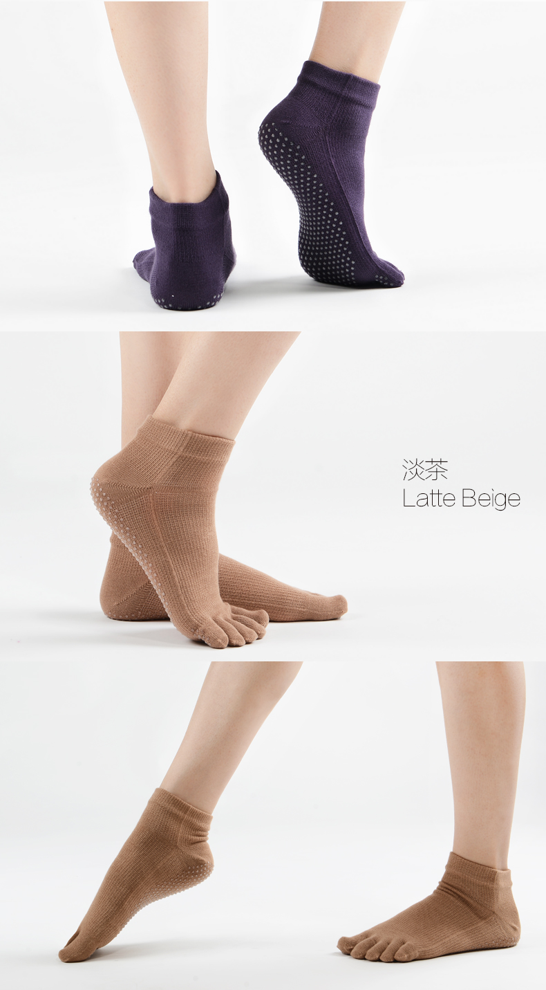 MEIKAN làm đẹp năm ngón yoga vớ cotton chuyên nghiệp dành cho nữ mới bắt đầu trượt điểm ngón tay nhảy sàn vớ áo tập yoga