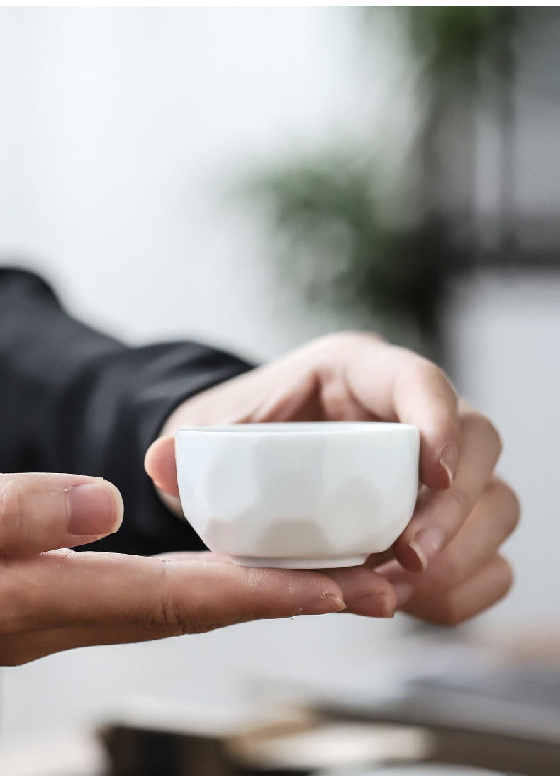 Three thousand Japanese ceramic kung fu tea tea set tea village office household white porcelain teapot teacup contracted small set