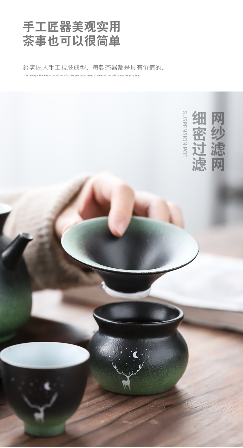 Ceramic kung fu tea set hand - made Chinese tea cup lid bowl contracted home office of a complete set of gift boxes