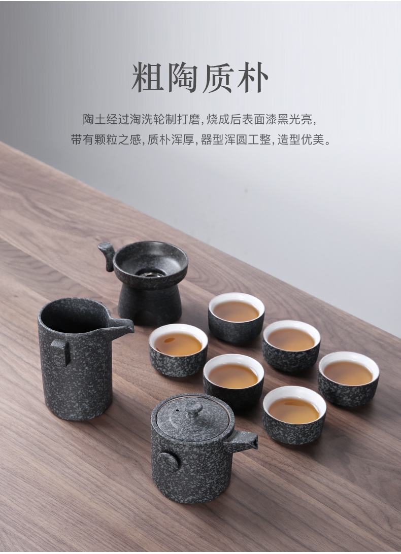 Three thousand coarse pottery tea sets tea tea village home from the Japanese ceramic teapot dry tea consolidation