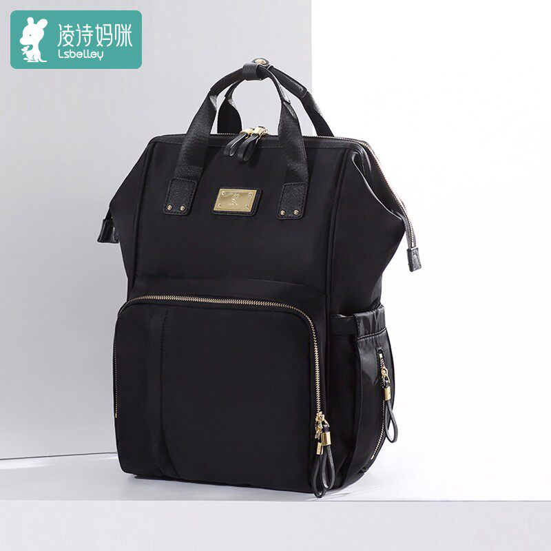 Lingshi fashion mommy bag mother and baby bag multifunctional large capacity mom backpack 2021 new upgrade
