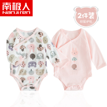 Newborn baby Jersey clothing cotton newborn male and female baby spring and autumn winter long sleeve base one-piece clothes