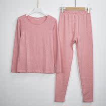 Three-pin ladies warm lingerie suit autumn winter thin and warm round collar beating undershirt minimalist and autumn clothes