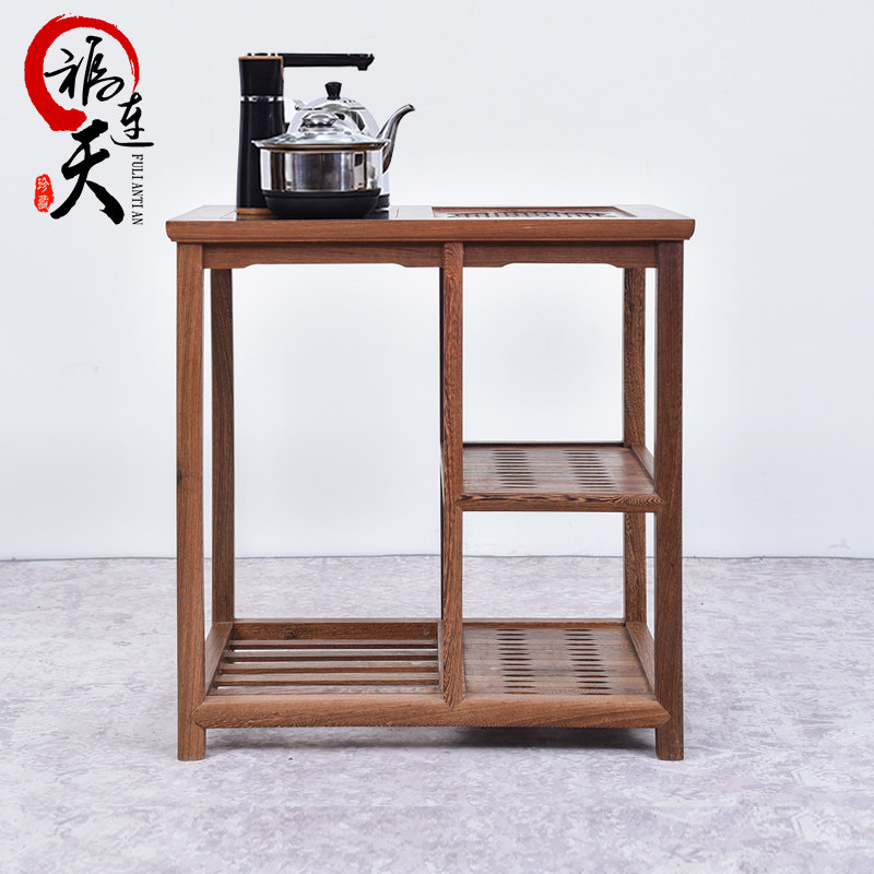 Fulian sky red wood furniture fin wood small tea table solid wood tea table New Chinese style brief tea table imitation ancient side a few corners a few