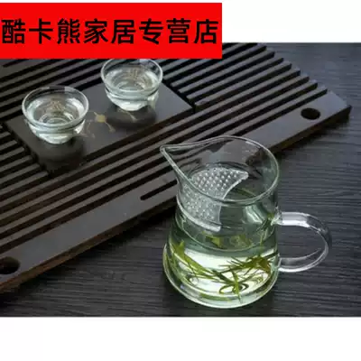 Glass Road cup thickened heat-resistant office simple green tea breener with filter integrated tea cup Crescent male Cup