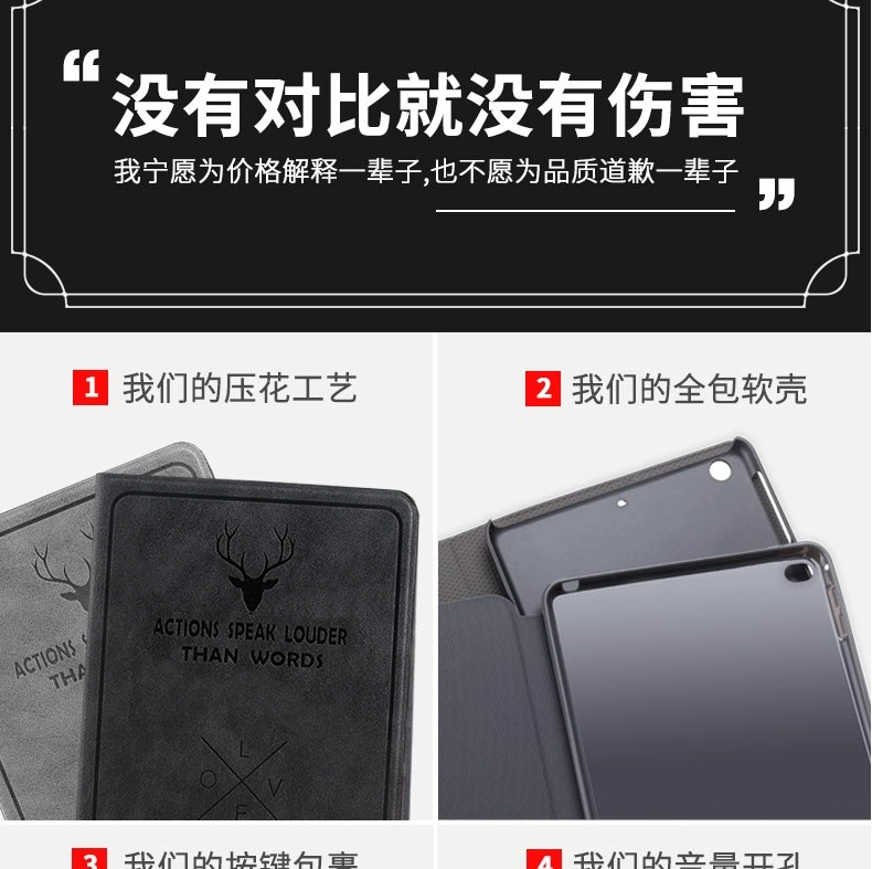 tính cách Red Apple iPad Pro10.5 tay áo bảo vệ ipad trường hợp pro9.7 inch máy tính bảng A1852 A1701 mạng mới cạnh bao gồm tất cả ipadpro thương hiệu nổi tiếng 10,5 inch - Phụ kiện máy tính bảng
