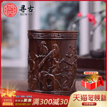 Looking for ancient ebony wood carving eyebrow pencil ornaments wooden carving crafts office furnishings gifts gifts