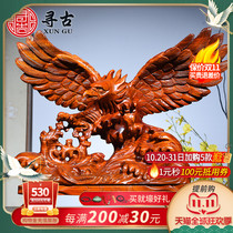 Looking for ancient flowers and pears wood carving eagle ornaments big exhibition Eagle solid wood crafts office desktop opening gifts