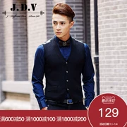 JDV nam Casual nam Casual Houndstooth Fighting Black England Slim đan Vest nam WKW5165BLK