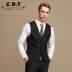 Quần áo nam JDV mùa thu nam đi lại mỏng len vest khâu vest nam giản dị WCV7834BLK - Dệt kim Vest áo vest nam đẹp Dệt kim Vest