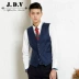 Giải phóng mặt bằng quần áo nam JDV Mùa thu nam mỏng khâu vest phù hợp với vest nam SCV6698NVY - Dệt kim Vest áo dệt kim tay ngắn Dệt kim Vest
